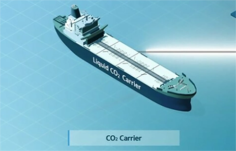 A ship in sea.